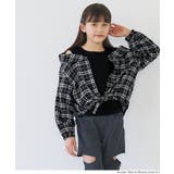 ［Black］ | ドッキング肩あきチェックシャツ キッズ | coca