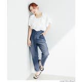 ［Blue］ | 【SUMMER DENIM】サマーデニムハイウエストパンツ | coca