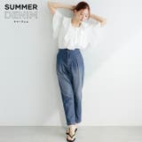 【SUMMER DENIM】サマーデニムハイウエストパンツ | coca | 詳細画像1