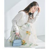 オーガンジーフラワーフレアスカート | coca | 詳細画像12 