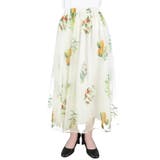 オーガンジーフラワーフレアスカート | coca | 詳細画像3 