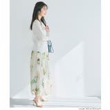 オーガンジーフラワーフレアスカート | coca | 詳細画像7 