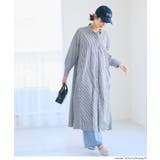 ［Stripe］ | ストライプボリュームシャツワンピース | coca