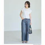 ［Blue］ | 【SUMMER DENIM】ストレッチサマーデニムワイドパンツ | coca