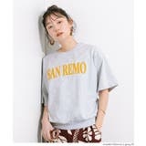 カジュアルに映える、ロゴデザインがポイントのミニ裏毛半袖トップス | coca | 詳細画像12 