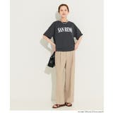 カジュアルに映える、ロゴデザインがポイントのミニ裏毛半袖トップス | coca | 詳細画像13 