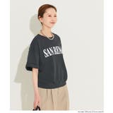 カジュアルに映える、ロゴデザインがポイントのミニ裏毛半袖トップス | coca | 詳細画像16 