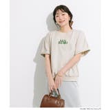 カジュアルに映える、ロゴデザインがポイントのミニ裏毛半袖トップス | coca | 詳細画像20 