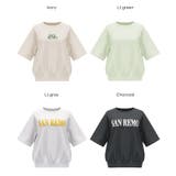 カジュアルに映える、ロゴデザインがポイントのミニ裏毛半袖トップス | coca | 詳細画像27 