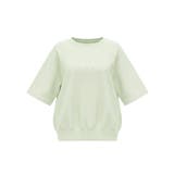 カジュアルに映える、ロゴデザインがポイントのミニ裏毛半袖トップス | coca | 詳細画像3 