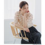シアードットで華やぐ 袖シャーリングTOPS | coca | 詳細画像11 