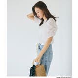 シアードットで華やぐ 袖シャーリングTOPS | coca | 詳細画像17 