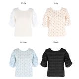 シアードットで華やぐ 袖シャーリングTOPS | coca | 詳細画像23 