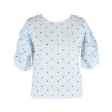 シアードットで華やぐ 袖シャーリングTOPS | coca | 詳細画像4 