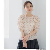 シアードットで華やぐ 袖シャーリングTOPS | coca | 詳細画像6 