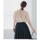 シアードットで華やぐ 袖シャーリングTOPS | coca | 詳細画像8 