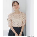 シアードットで華やぐ 袖シャーリングTOPS | coca | 詳細画像10 