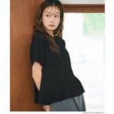 表面感 半袖タックブラウス | coca | 詳細画像11 