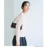 クレープシャーリングドットギャザースリーブトップス | coca | 詳細画像7 
