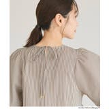 サッカーストライプバックリボンブラウス | coca | 詳細画像11 