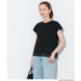 [Black] | 接触冷感フレンチレースTシャツ | coca