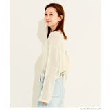 〈26ss新色登場〉ソフトタッチメッシュショートニット | coca | 詳細画像7 