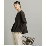 \26aw新色登場/エンボス長袖裾フレアトップス | coca | 詳細画像12