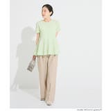 〈26ss新色登場〉エンボス切り替えフレアトップス | coca | 詳細画像5