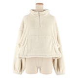 WEB限定でブラック・ミックス柄が新登場！ハーフジップボアブルゾン | coca | 詳細画像2 