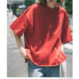 ［Red］ | 5部袖ビックTシャツ | coca