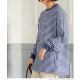 ［Blue］ | ボーダールーズロングTシャツ | coca