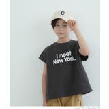 ［Black］ | キッズ 親子お揃い裏毛ボックスロゴトップス | coca