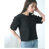 ［Black］ | シボシャーリングトップス | coca