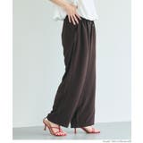［Brown］ | 【セットアップ可】シボサテンライクイージーパンツ | coca