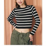 ［B］ | スタイルアップを叶えるクロップド丈ニットトップス | coca