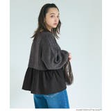 1枚で華やぐレイヤード風ドッキングギャザーニット | coca | 詳細画像10