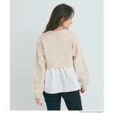 1枚で華やぐレイヤード風ドッキングギャザーニット | coca | 詳細画像13