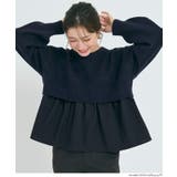 1枚で華やぐレイヤード風ドッキングギャザーニット | coca | 詳細画像18