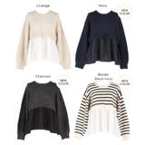 1枚で華やぐレイヤード風ドッキングギャザーニット | coca | 詳細画像25