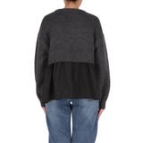 1枚で華やぐレイヤード風ドッキングギャザーニット | coca | 詳細画像8