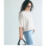 ミニ裏毛前後差五分袖スウェットトップス レディース | coca | 詳細画像7 