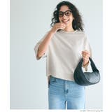 ミニ裏毛前後差五分袖スウェットトップス レディース | coca | 詳細画像9 