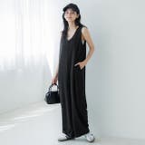 カットジョーゼットVネックサロペット | coca | 詳細画像1 