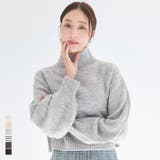 25AW 新色登場！袖バルーンボトルネックニットトップス | coca | 詳細画像1 