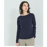 ［Navy］ | 女性らしいシルエットで上品に魅せる、アンゴラタッチボートネックニットトップス | coca