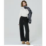 ［Black］ | きれい見えも叶うリラクシーニットパンツ | coca