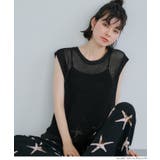 ［Black］ | クロスチェーン・ニットジレ レディース | coca
