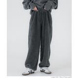 ［Charcoal］ | ボアイージーパンツ | coca