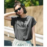 ［Charcoal］ | フレンチスリーブロゴTシャツ | coca