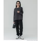 ［Charcoal］ | レギュラーオンス コットンサイドスリットレイヤードTシャツ | coca